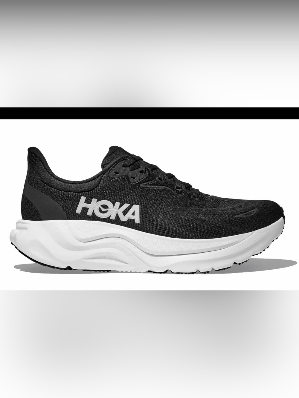 HOKA Men’s Arahi 8 Athletic Running Shoes Black White Size 10.5 D NEW